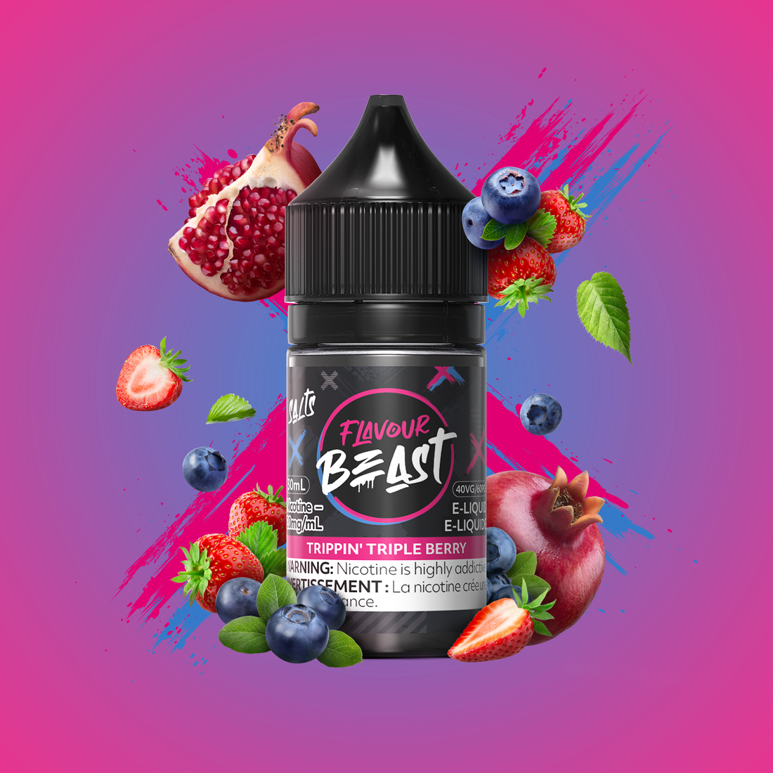 E-liquide saveur bête trippin triple baie glacée 20 mg/30 ml