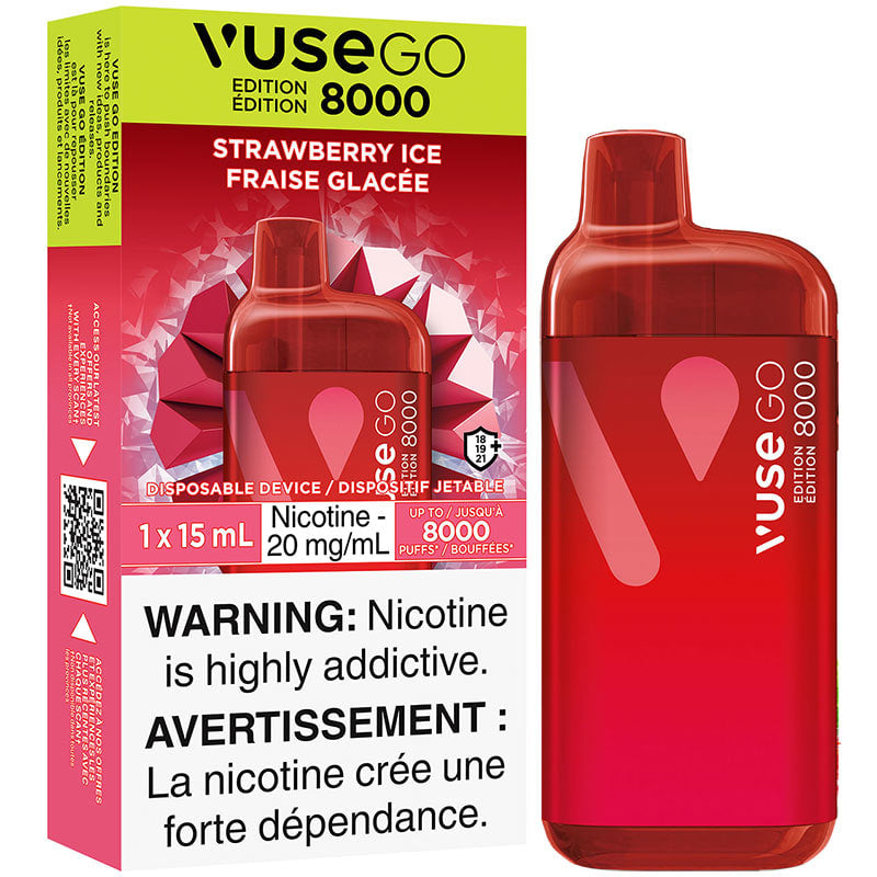 Vuse go 8000 Glace à la fraise 20 mg/ml jetable