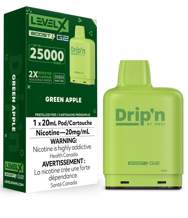 Drip’n G2 Green Apple Level X pod 20mg (Provincial)