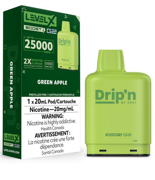 Drip’n G2 Green Apple level x pod 20mg (provincial)