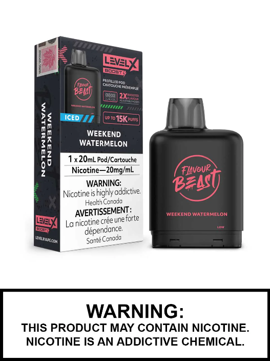 Flavour Beast Boost G2 Weekend Watermelon Iced Level X pod 20mg (Provincial)