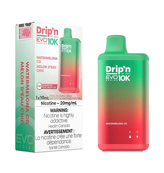 Drip’n EVO 10k Watermelon CG 20mg/ml disposable