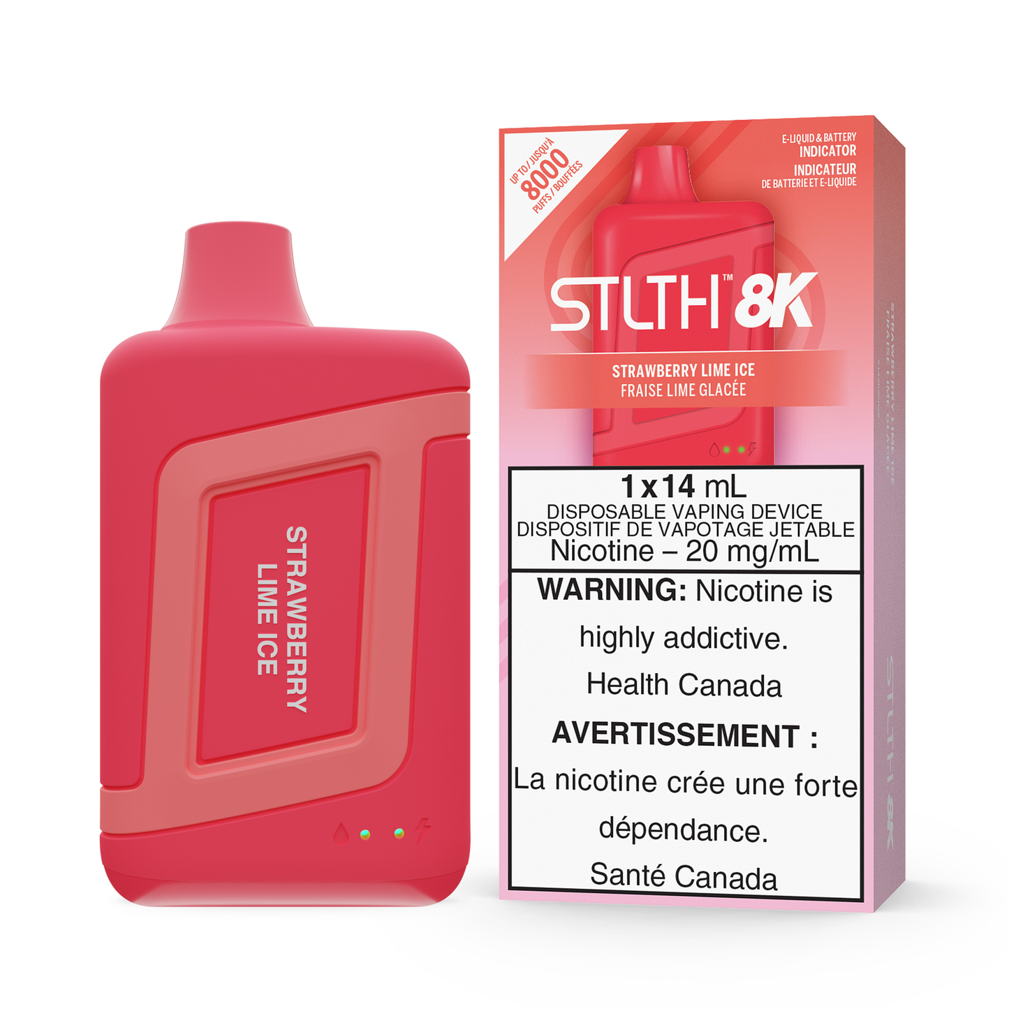 Stlth 8k Strawberry lime ice 20mg/ml disposable