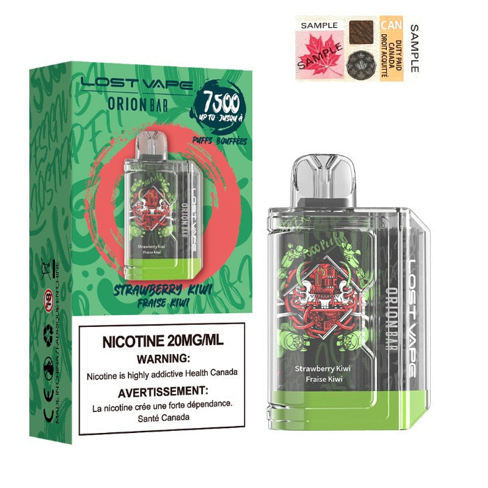 Lost Vape Orion Bar 7500 Strawberry Kiwi 20mg/ml disposable