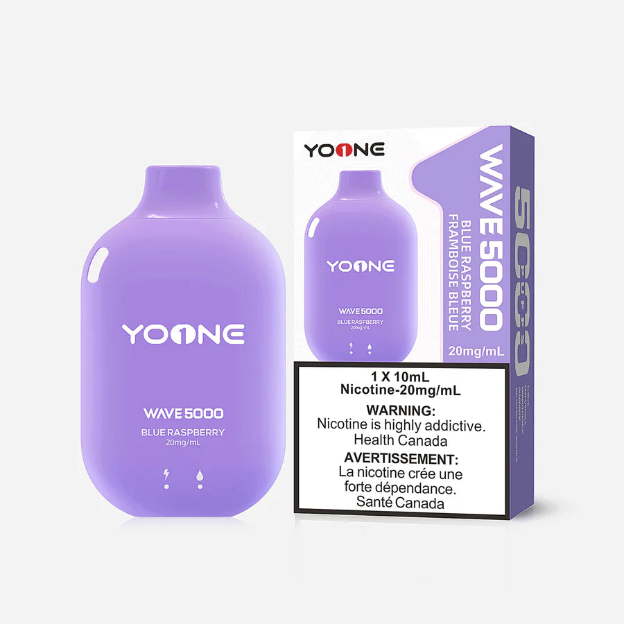 Yoone wave 5000 Framboise bleue 20 mg/ml jetable