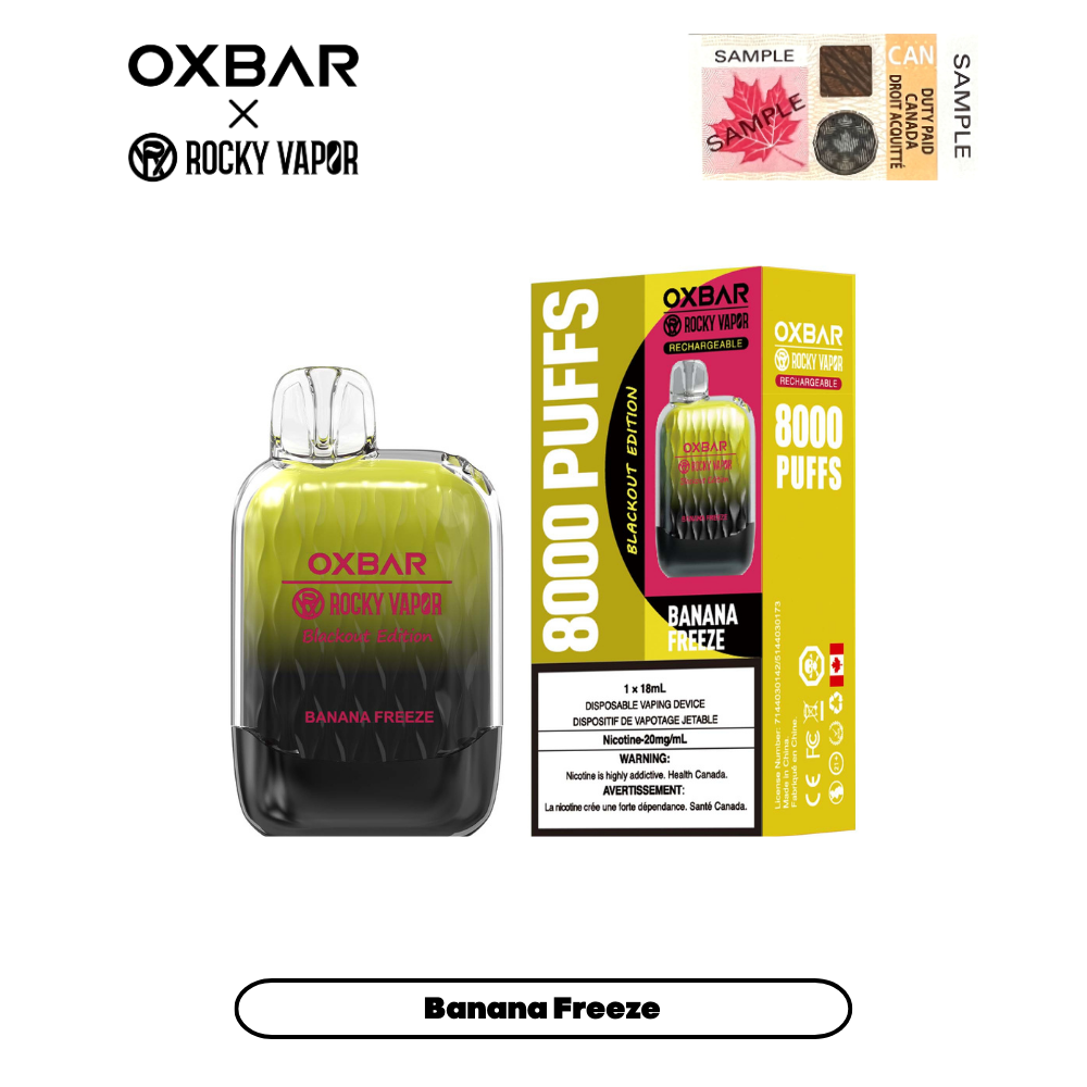 Oxbar G-8000 Gelée de banane 20 mg/ml jetable