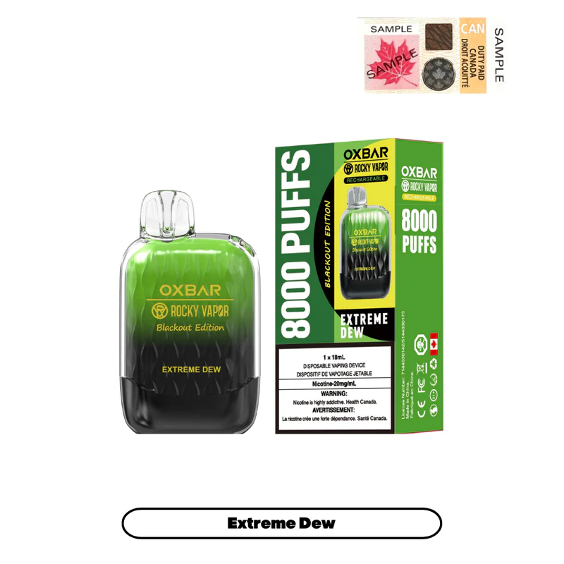 Oxbar G-8000 Extreme dew 20mg/ml disposable