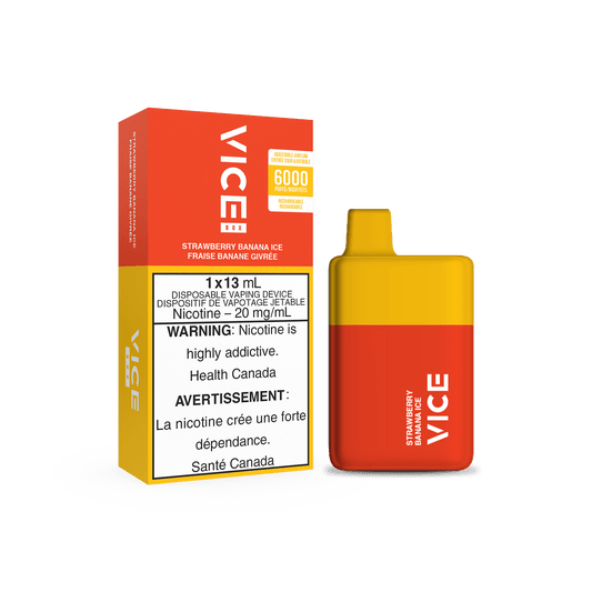 Vice box 6000 Glace fraise banane 20mg/ml jetable