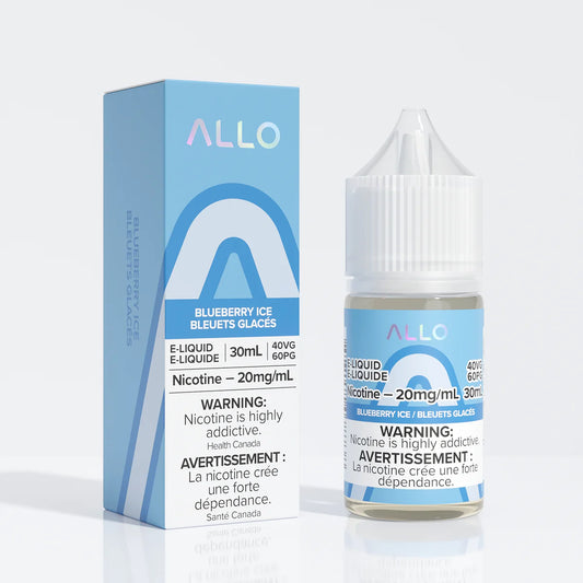 E-liquide Allo Ice à la myrtille 20 mg/30 ml