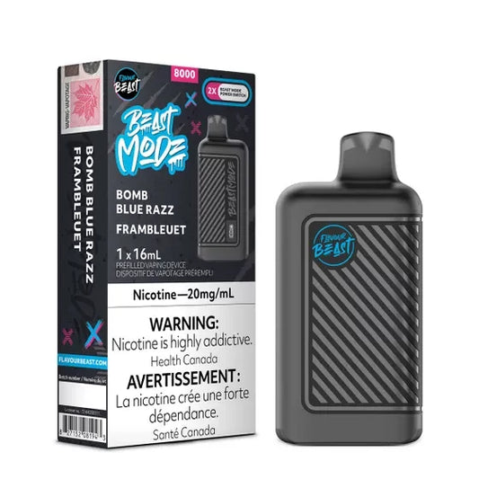 Flavour beast mode bomb blue razz 8k 20mg/ml disposable