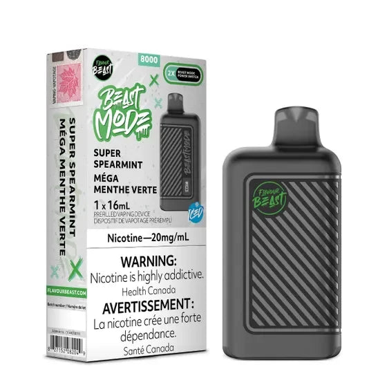 Flavour beast mode super spearmint 8k 20mg/ml disposable