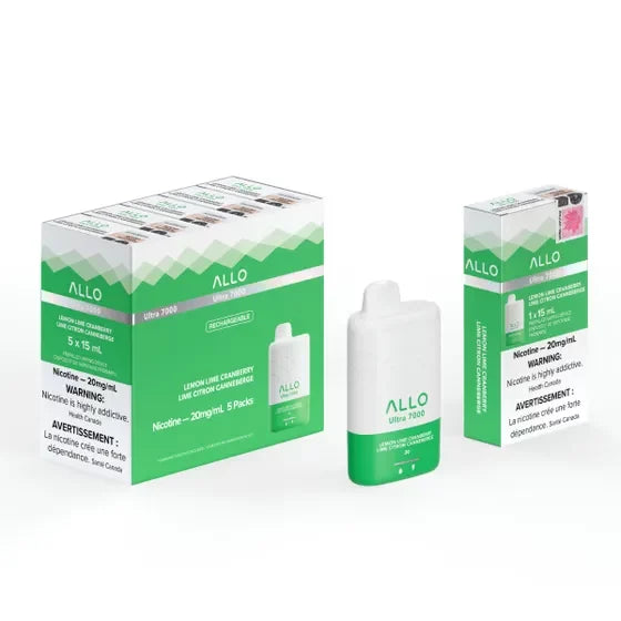 Allo 7000 Citron Citron Vert Canneberge 20mg/ml jetable