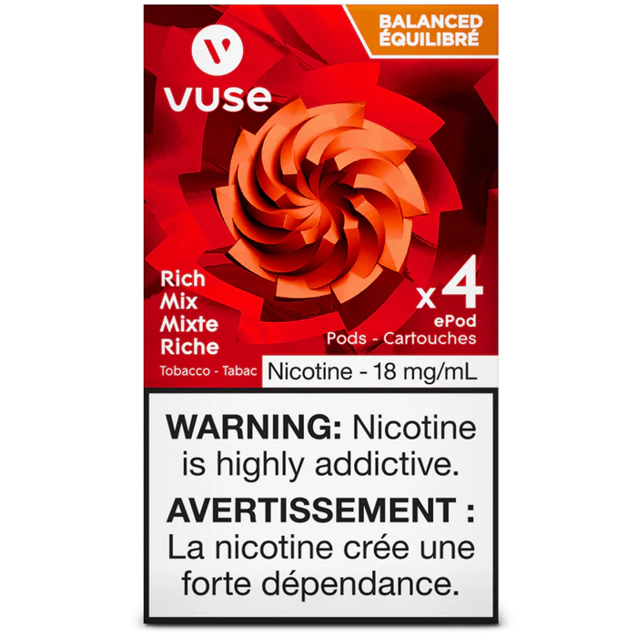 Vuse epod mélange riche 18 mg/ml 4 dosettes