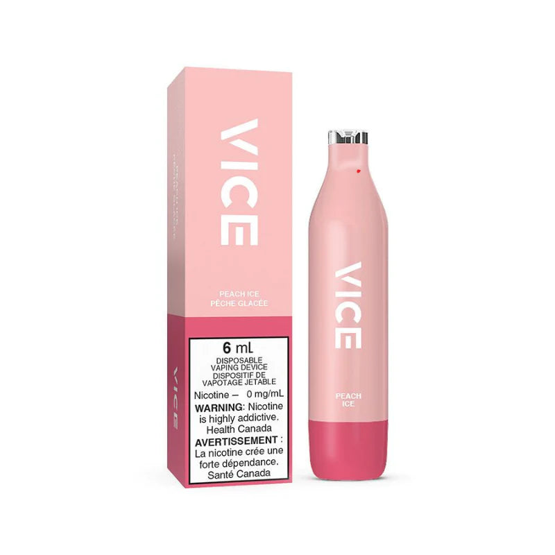 Vice 2500 Peach Ice Nicotine free disposable (Provincial)