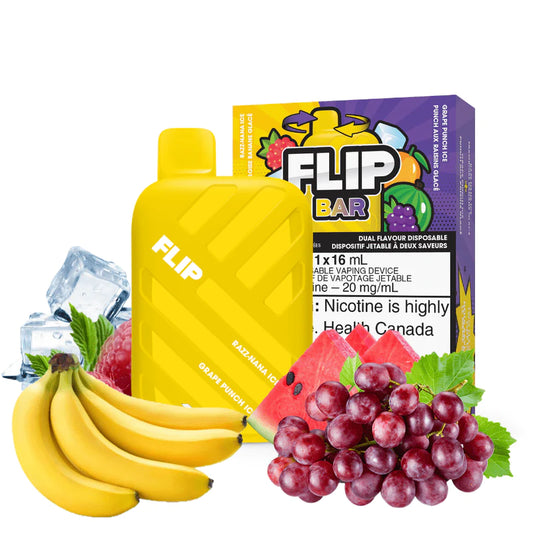 Flip bar 9000 Glace à la mangue en paille + Glace tropicale 20 mg/ml jetable