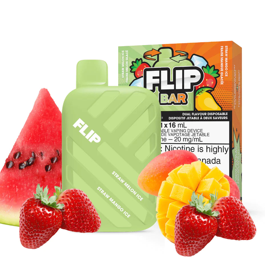 Flip bar 9000 Straw melon ice + Straw mango ice 20mg/ml disposable