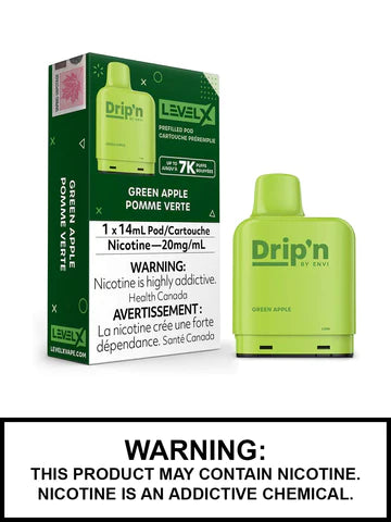 Drip’n green apple level x pod 20mg