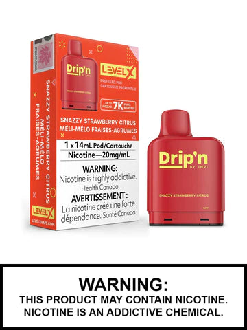 Pod Drip'n Snazzy aux agrumes et aux fraises Level X 20 mg