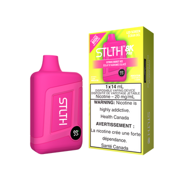 Stlth 8K Pro Citrus Burst Ice 20 mg/ml jetable (provincial)