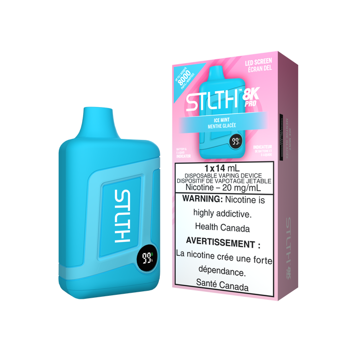 Stlth 8K Pro Ice Mint 20 mg/ml jetable (provincial)