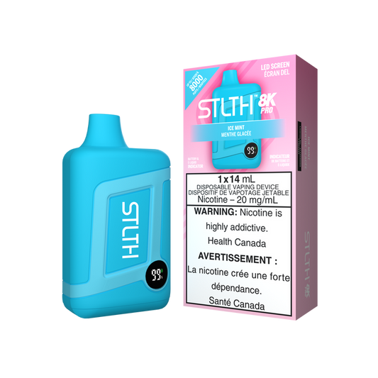 Stlth 8K Pro Ice Mint 20 mg/ml jetable (provincial)