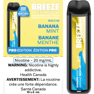 Vape jetable Breeze Pro Banane Menthe 20 mg