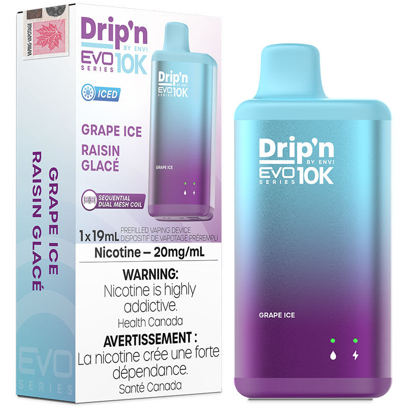 Drip’n EVO 10k Grape ice 20mg/ml disposable