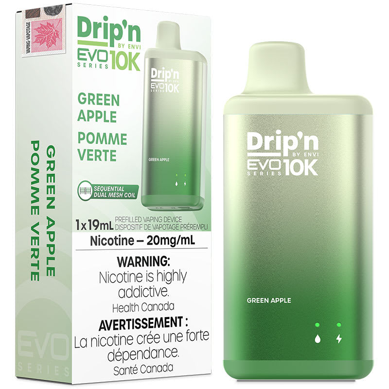 Drip’n EVO 10K Green Apple 20mg/ml disposable