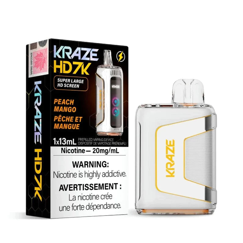 Kraze HD 7k Peach mango 20mg/ml disposable