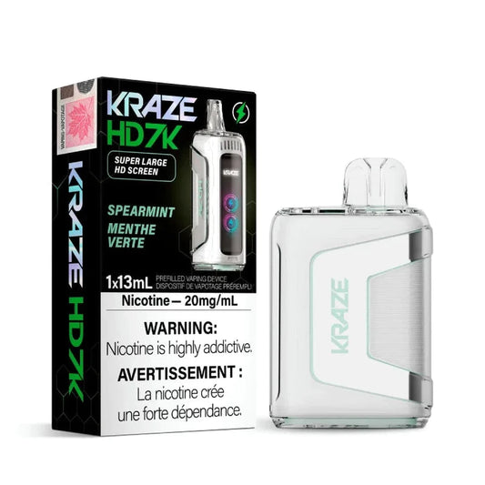 Kraze HD 7k Spearmint 20mg/ml disposable