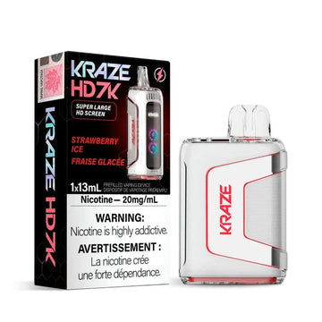 Kraze HD 7k Glace à la fraise 20 mg/ml jetable