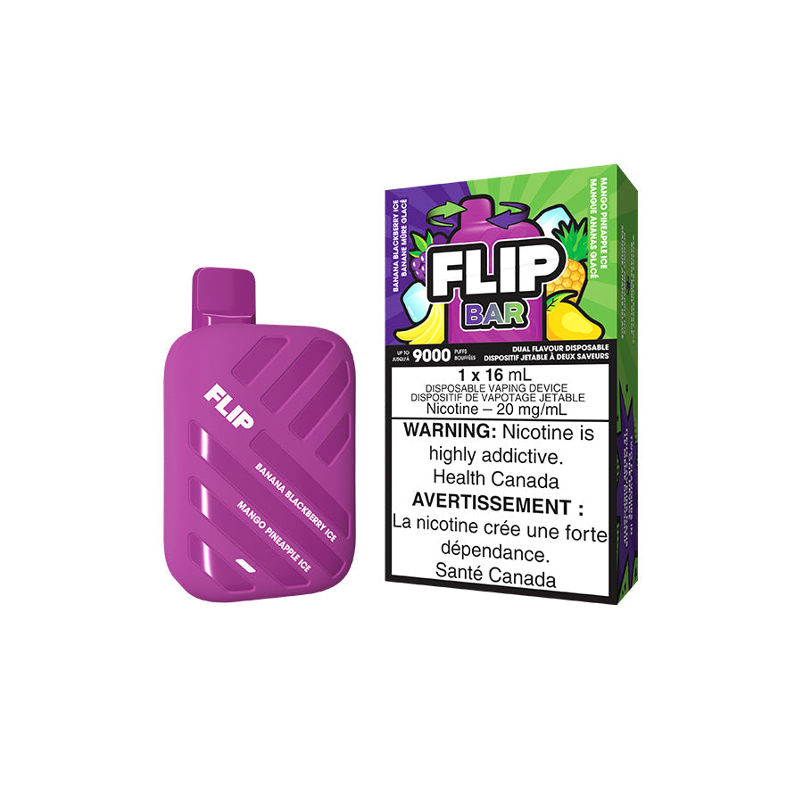 Flip bar 9000 Banana blackberry ice + Mango pineapple ice 20mg/ml disposable