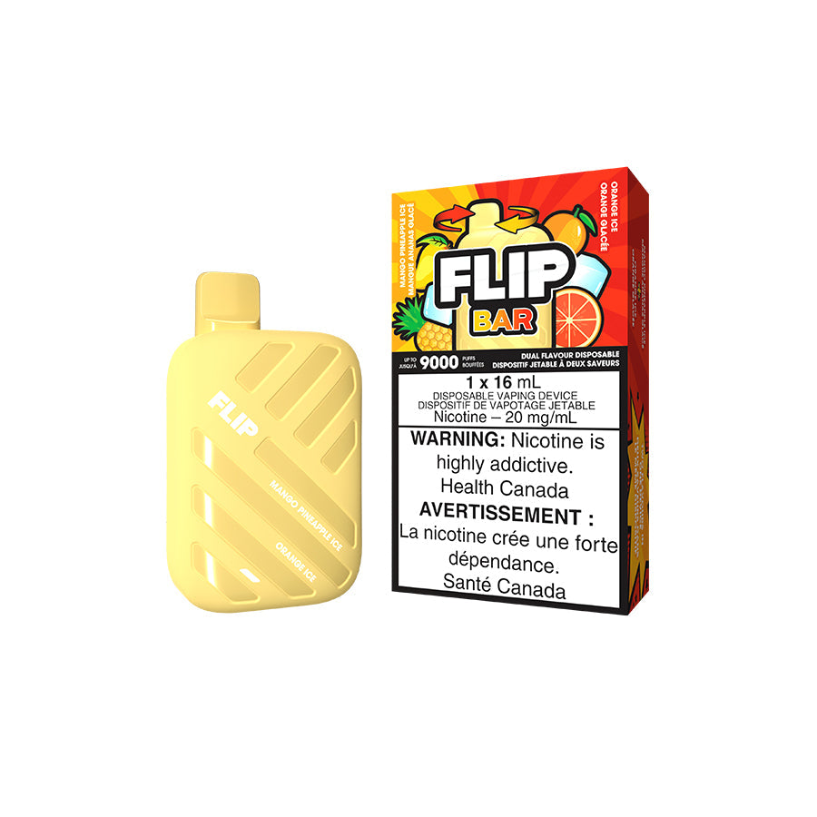 Flip bar 9000 Glace à la mangue et à l'ananas + Glace à l'orange 20 mg/ml jetable