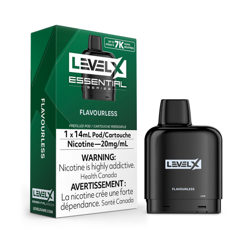 Essential series flavourless level x pod 20mg