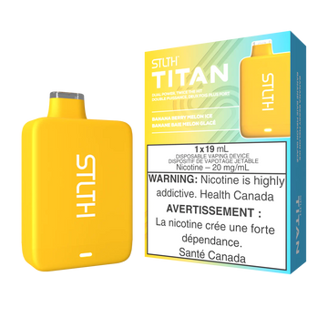 Glace à la banane, aux baies et au melon Stlth Titan, 20 mg/ml, jetable