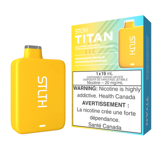 Glace à la banane, aux baies et au melon Stlth Titan, 20 mg/ml, jetable