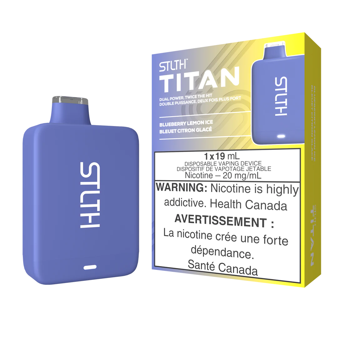 Stlth Titan Glace au citron et aux bleuets 20 mg/ml jetable