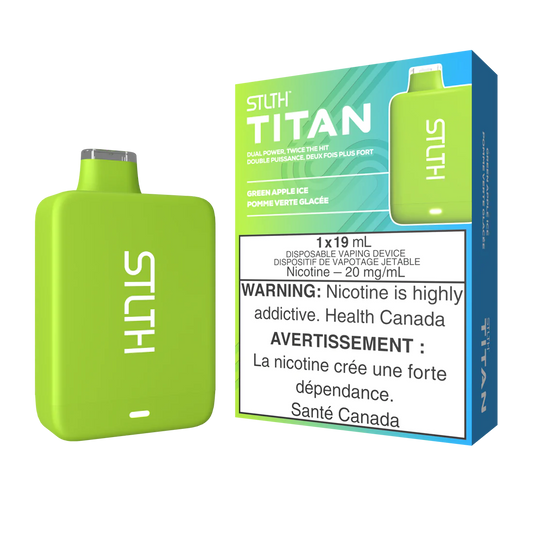 Stlth Titan Glace à la pomme verte 20 mg/ml jetable