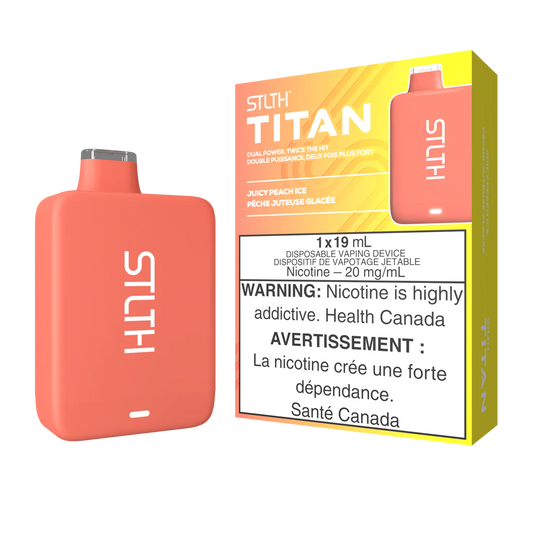 Stlth titan Juicy peach ice 20mg/ml disposable