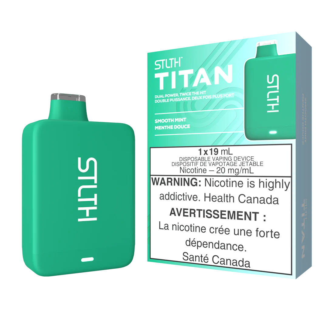 Stlth titan Smooth Mint 20mg/ml disposable