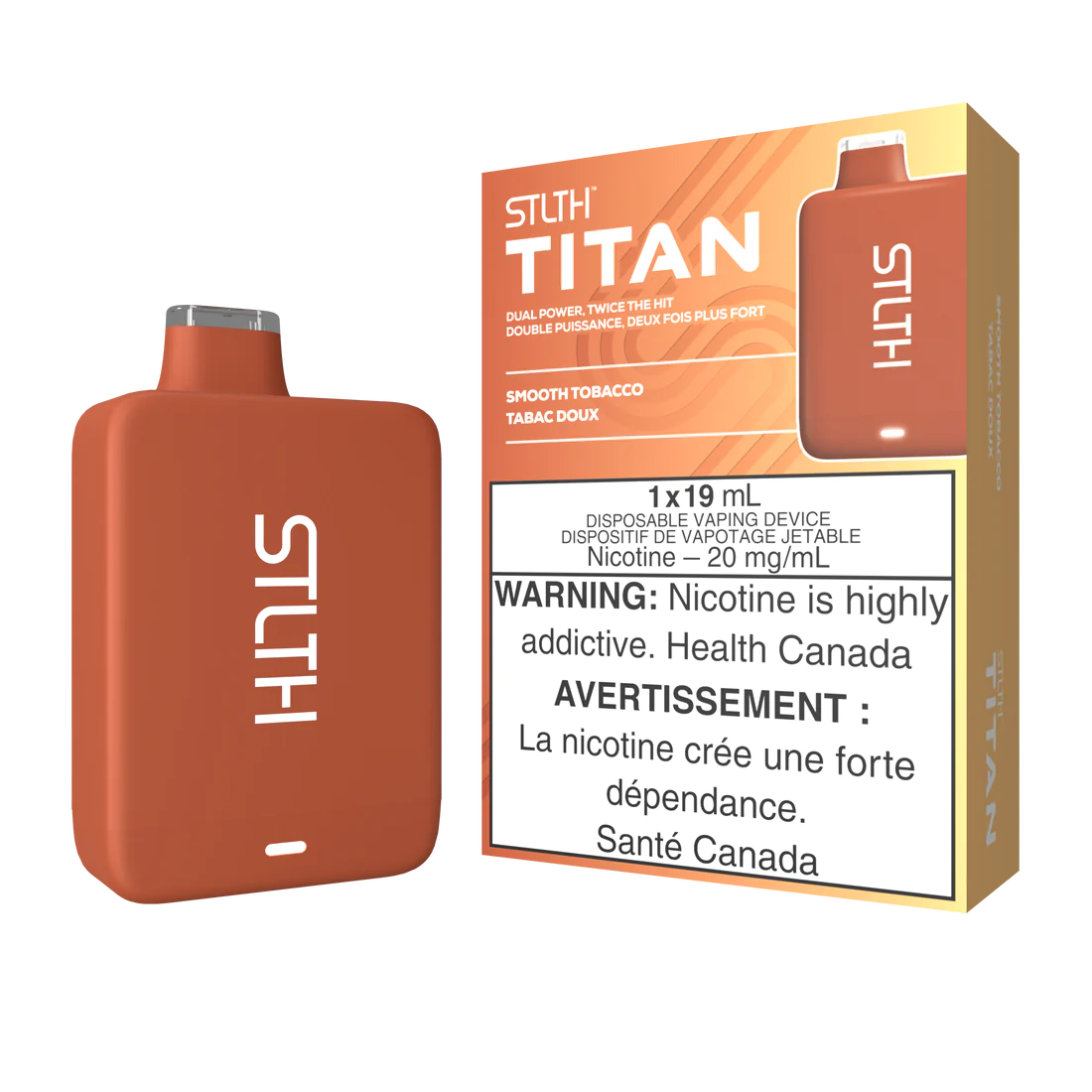 Tabac lisse Stlth Titan 20 mg/ml jetable