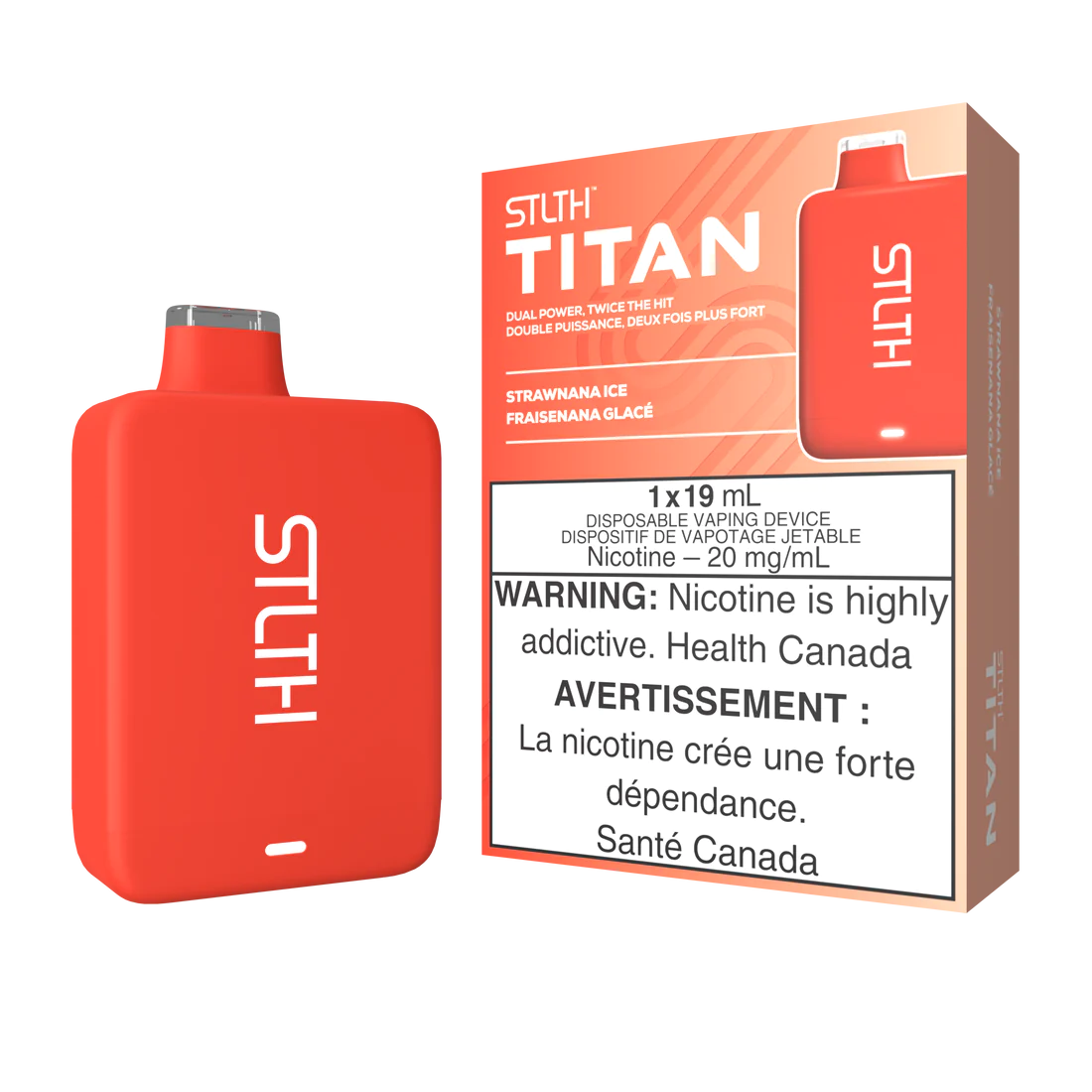 Stlth Titan Strawnana Ice 20 mg/ml jetable