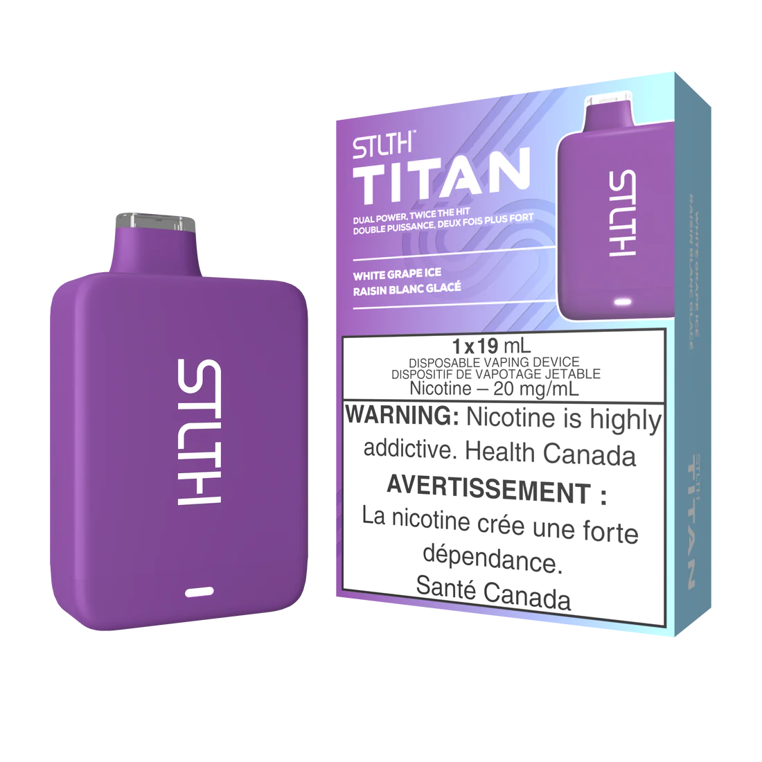 Stlth titan White grape ice 20mg/ml disposable