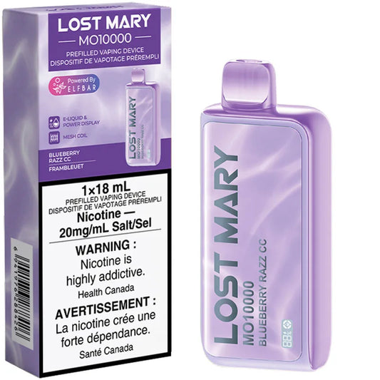 Lost Mary MO10000 Blueberry razz cc 20mg/ml disposable