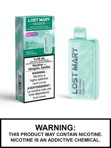 Lost Mary MO10000 Menthe fraîche 20 mg/ml jetable