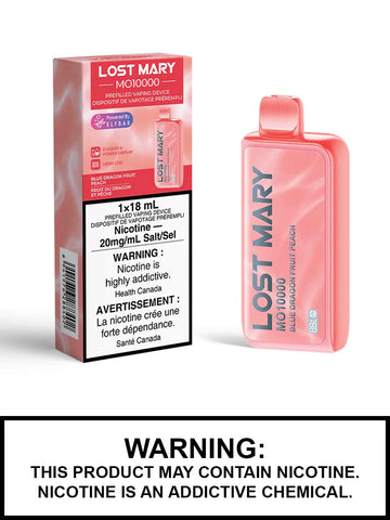 Lost Mary MO10000 Dragonfruit bleu pêche 20 mg/ml jetable