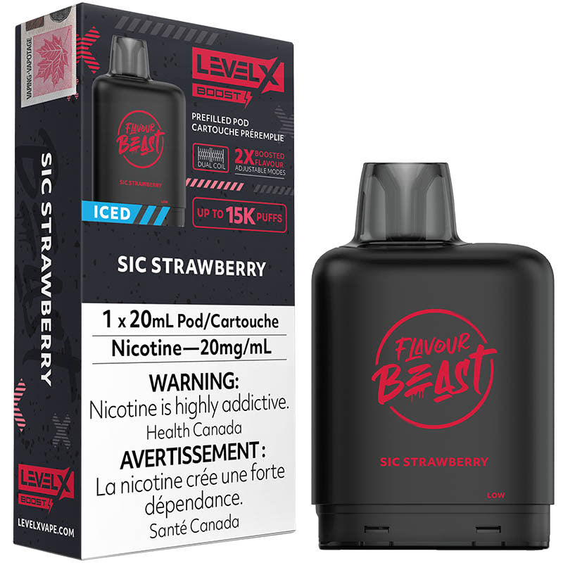 Saveur Beast Boost G2 Sic Strawberry Iced Level X Pod 20 mg (provincial)