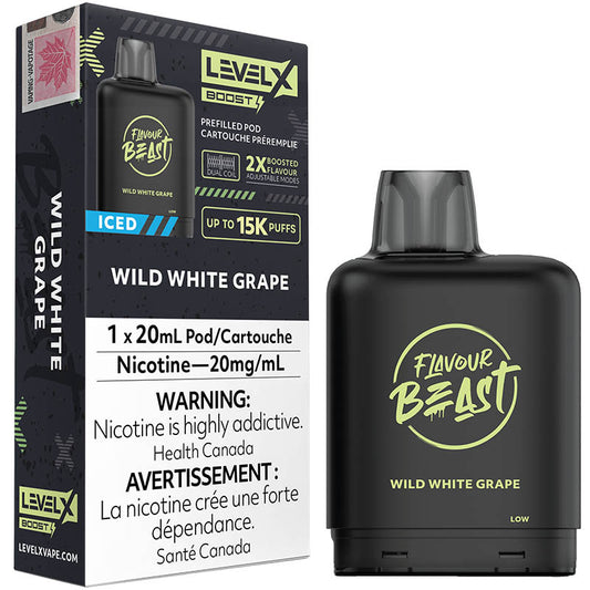 Flavour beast boost G2 Wild white grape iced level x pod 20mg