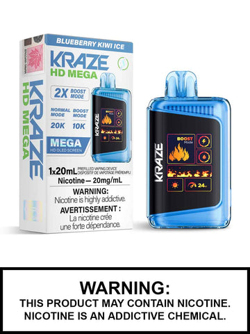 Kraze HD Mega Blueberry Kiwi Ice 20 mg/ml jetable