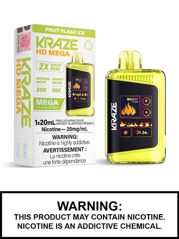 Kraze HD Mega Fruit Flash Ice jetable 20 mg/ml